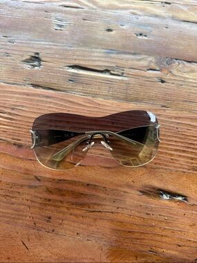 Guess Rimless Gradient Shield Sunglasses - Brown Lenses